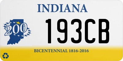 IN license plate 193CB