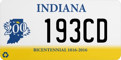 IN license plate 193CD