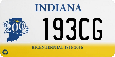 IN license plate 193CG