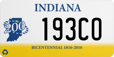 IN license plate 193CO