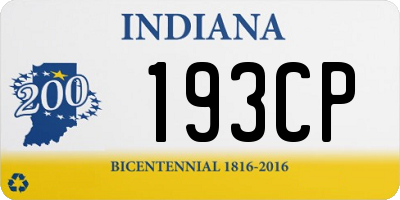 IN license plate 193CP