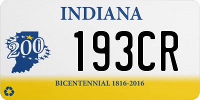 IN license plate 193CR