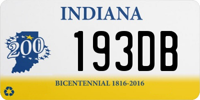 IN license plate 193DB