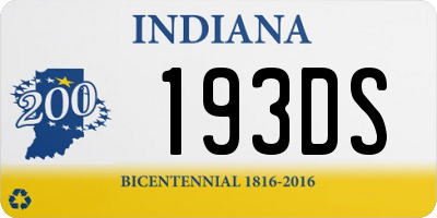 IN license plate 193DS