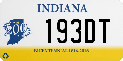 IN license plate 193DT