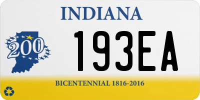 IN license plate 193EA