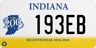 IN license plate 193EB