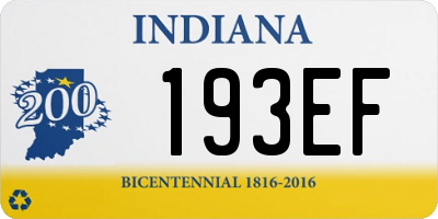 IN license plate 193EF