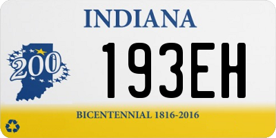 IN license plate 193EH