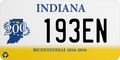IN license plate 193EN