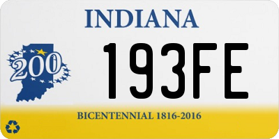 IN license plate 193FE