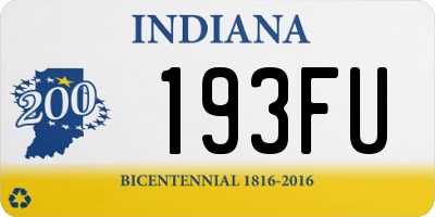 IN license plate 193FU