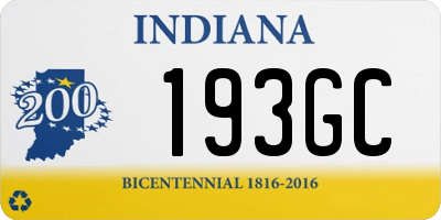 IN license plate 193GC