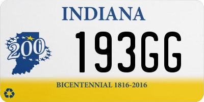 IN license plate 193GG