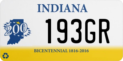 IN license plate 193GR