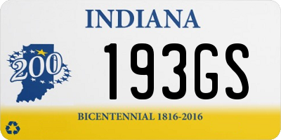 IN license plate 193GS