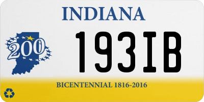 IN license plate 193IB