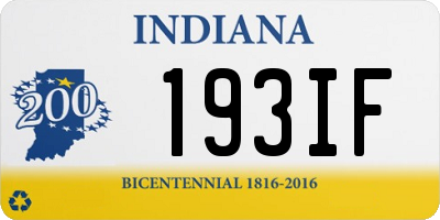 IN license plate 193IF