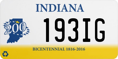 IN license plate 193IG