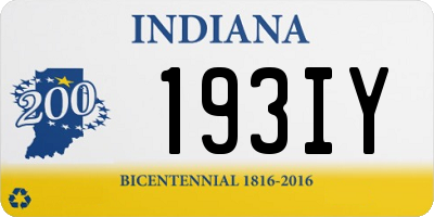 IN license plate 193IY
