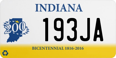 IN license plate 193JA