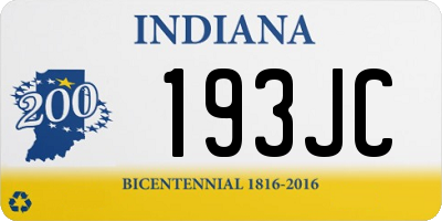 IN license plate 193JC