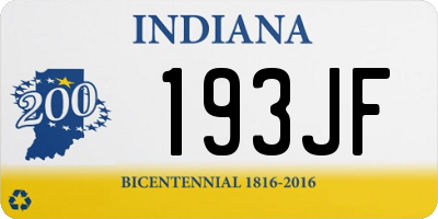 IN license plate 193JF