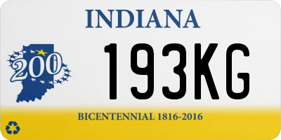 IN license plate 193KG