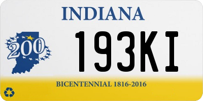 IN license plate 193KI