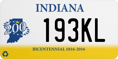 IN license plate 193KL