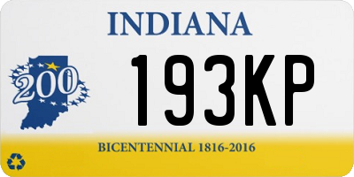 IN license plate 193KP