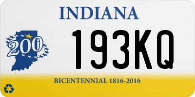 IN license plate 193KQ