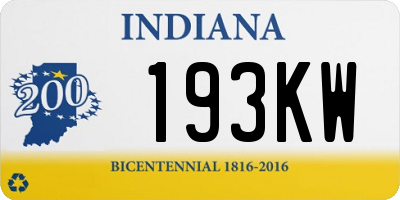 IN license plate 193KW