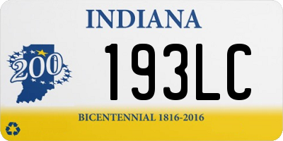 IN license plate 193LC