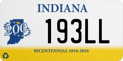 IN license plate 193LL