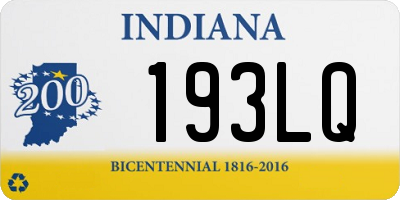 IN license plate 193LQ