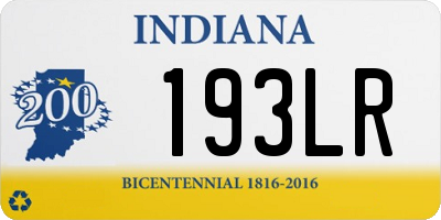 IN license plate 193LR