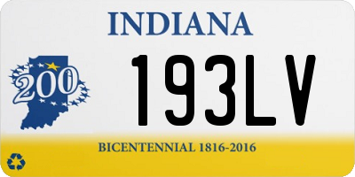 IN license plate 193LV