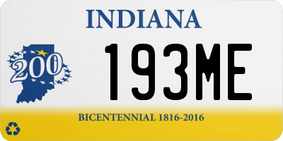 IN license plate 193ME