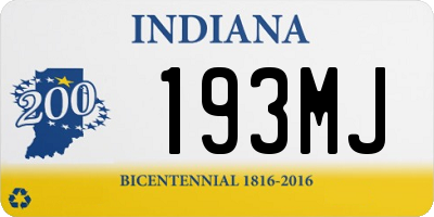IN license plate 193MJ