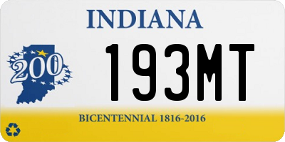 IN license plate 193MT