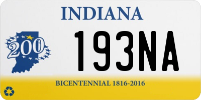 IN license plate 193NA