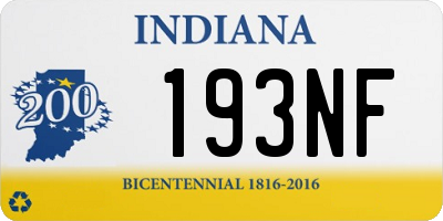 IN license plate 193NF