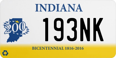 IN license plate 193NK