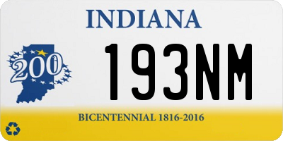 IN license plate 193NM