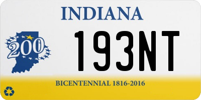 IN license plate 193NT