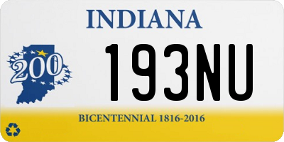 IN license plate 193NU