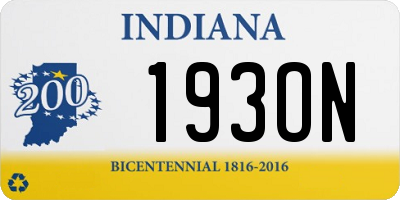 IN license plate 193ON