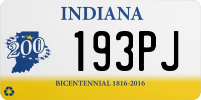IN license plate 193PJ