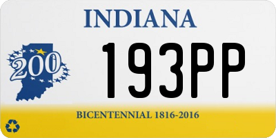 IN license plate 193PP